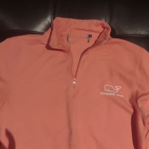 This is a one quarter zip vineyard Vines sweatshirt.